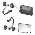 Caravan mirror flat glass 440 x 110 x 160 mm with blind spot mirror