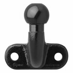 Tow bar ball black angled E-type approved