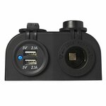 Construction kit: socket DIN + USB port double type A 2x2100mA