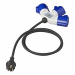 Adapter cable 150cm 3x1.5mm² from Schuko plug to 3xCEE