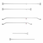 Tarpaulin bracket aluminum extendable 108-146cm for trailer tarpaulin