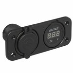 Installation kit: voltmeter 6-30V + USB port double type A 2x2100mA