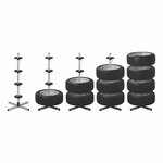 Aluminum rim stand for 4 tires