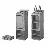 Organizer 4 compartments 34 x 34 x 96 cm with zip pocket + 7 mm keder