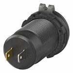USB flush-mounted socket triple with 2x type A and 1x type C + voltmeter