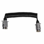 Spiral cable 3.5M with 2x plug 7-pole metal