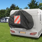 Bicycle cover for 2 bicycles with insert for marker board