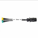 Cable set 5M with plug 7-pin and 2x connector 5-pin