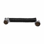 Spiral cable 3.5M with 2x plug 7-pin metal