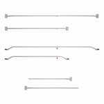 Tarpaulin bracket aluminum extendable 132-204cm for trailer tarpaulin