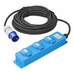 CEE 3-way Schuko socket 10M 3x 1.5mm²
