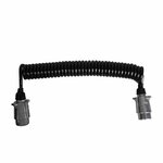 Spiral cable 4.5M with 2x plug 7-pin metal