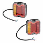 Rear light 4 functions 105 x 95mm LED + GLOW left