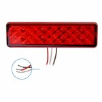 Rear light 12/24V 2 functions 135x38mm LED with holder black