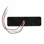 Rear light 12/24V 2 functions 135x38mm LED with holder black