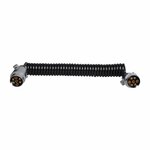Spiral cable 4.5M with 2x plug 7-pin metal