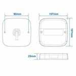 Rear light 12V 5 functions 107x107mm 8LED