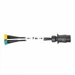 Cable set 7M with plug 7-pin and 2x connector 5-pin