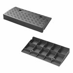 Ramp block for raised edge 70mm black - set of 2