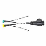 Cable set 5M with plug 13-pin and 2x connector 5-pin + 4M DC