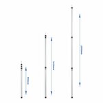 Tent pole telescopic 3-piece 93-230cm - set of 2