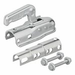 Steel ball coupling round 35-50mm 2000kg braked
