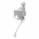 Tow bar ball silver combined double version D20.2/S350 E-type approved