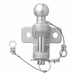 Tow bar ball silver combined double version D20.2/S350 E-type approved