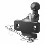 Tow ball black combined double version D21/S350 E-type approved