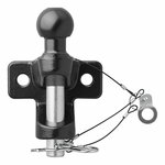 Tow ball black combined double version D21/S350 E-type approved