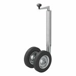 Double nose wheel 48 mm with solid natural rubber tyres 200 x 50 mm