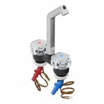 Mixer tap De Luxe dia 20 mm black/chrome, large knob