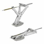 Caravan corner support 1000kg 605x280mm H:470mm incl. stabilization foot and extended swivel mechanism
