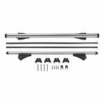 Roof rail carrier for closed roof rail 120cm aluminium 75kg