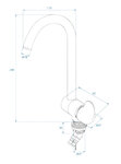 Mixer tap Style 3000 metal spout dia 27 mm chrome in box