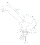 Mixer tap Keramik Style 12V dia 33 mm chrome