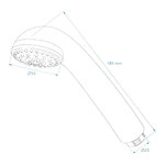 Hand shower Julia chrome without hose