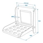 Foldable step for trailer 195 x 175 mm