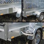 Foldable step for trailer 195 x 175 mm
