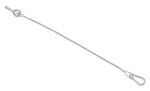 Tailgate cable 42 cm - 1x M8 and snap hook