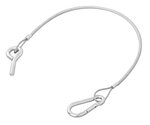 Tailgate cable 42 cm - 1x M8 and snap hook