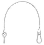 Tailgate cable 42 cm - 1x M8 and snap hook