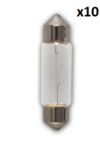 Car lamp 12V 10W SV8.5 11x38 x10 piece