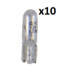 Car lamp 12V 1.2W T5 W2x4.6d 10 piece