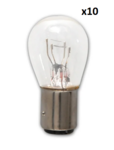 Car lamp 12V 21/4W BAZ15d x10 piece
