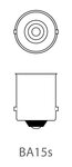Car bulb 12V 21W BA15s orange x10 piece