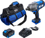 Cordless Impact Wrench Set brushless 1200 Nm 18 V with rechargeable Battery and Quick Charger