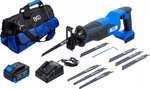 Cordless Reciprocating Saw Set brushless 18 V with rechargeable Battery and Quick Charger