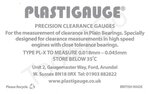 Precision Clearance Gauge Plastigauge