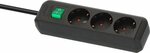 extension lead with switch 3-way black 5m H05VV-F 3G1,5